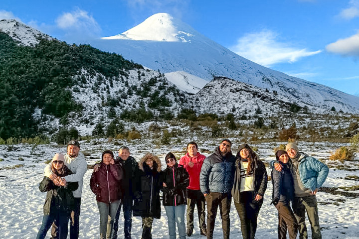 Nieve en volcán Osorno